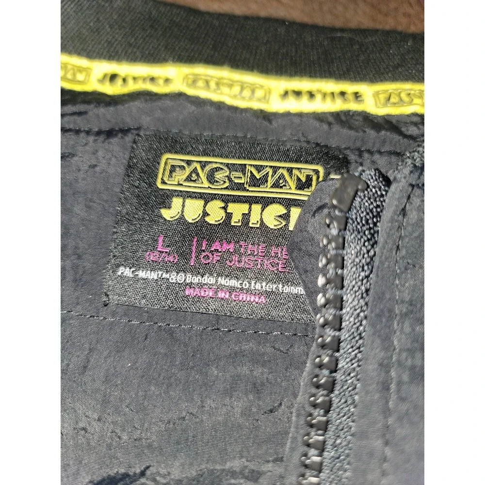 Justice‎ Pac-Man jacket size large 12 14 zip up ghosts